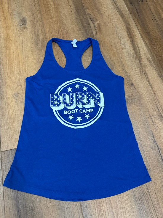 Tops - Burn Boot Camp Blue Racerback Tank Top-Size Medium
